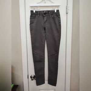 Levi's, mid rise skinny jeans, distressed style